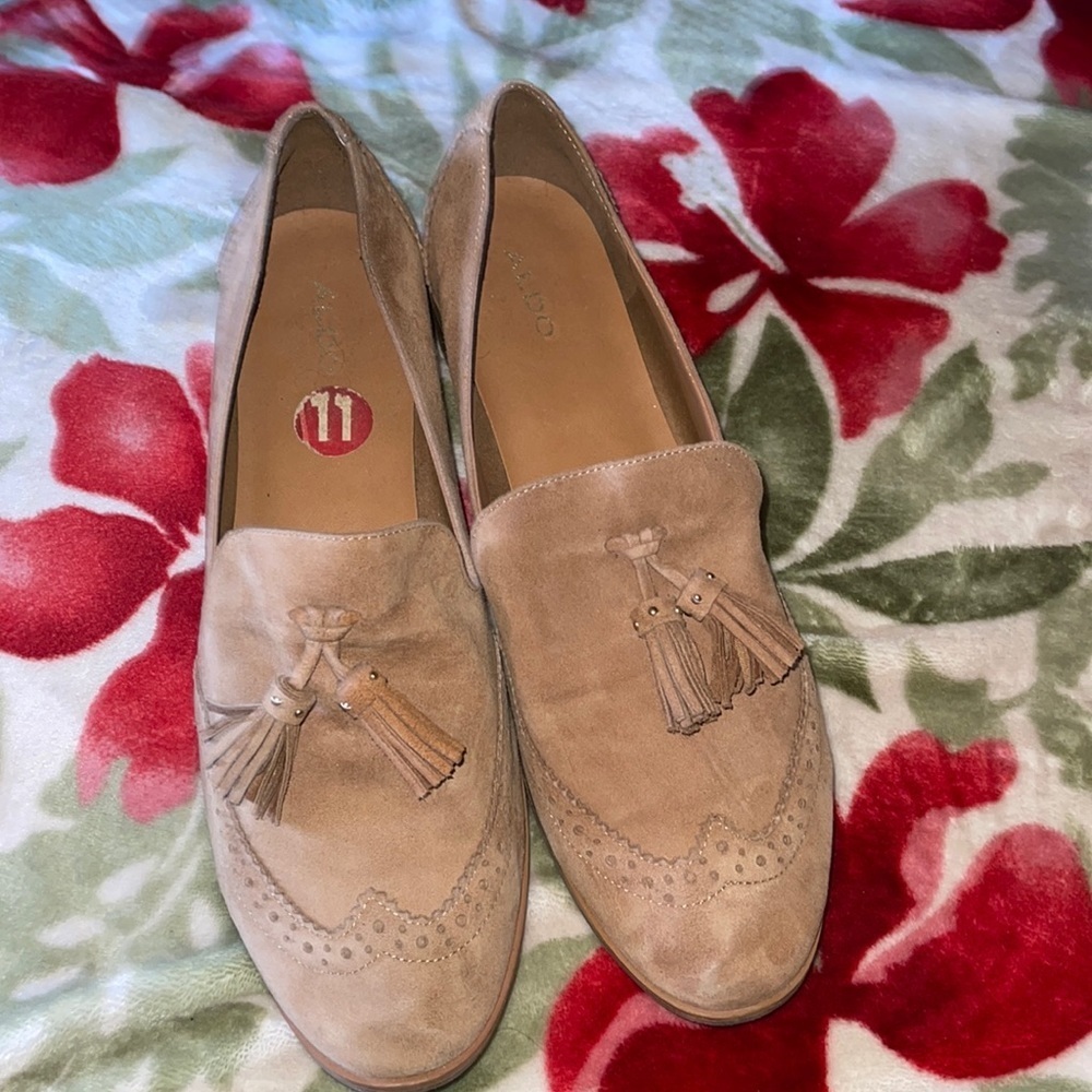 Aldo suede brown loafer size 11  shoes